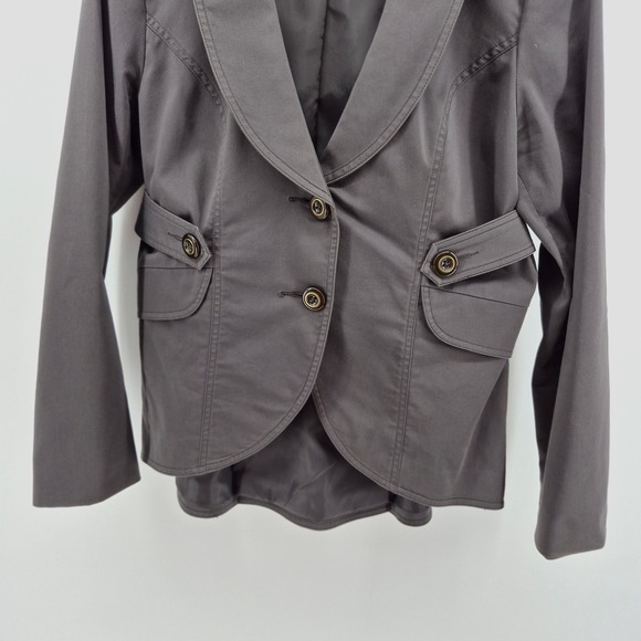 Cabi Womens Gray/Green Button Front Blazer Jacket Size 8 Career Work Business - Picture 3 of 12